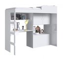 Ver imagem 5 de Quarto Juvenil com Cama Alta 80 Lion e Cama 80 Tókio Branco