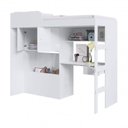 Ver imagem 4 de Quarto Juvenil com Cama Alta 80 Lion e Cama 80 Tókio Branco