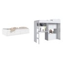 Ver imagem 3 de Quarto Juvenil com Cama Alta 80 Lion e Cama 80 Tókio Branco