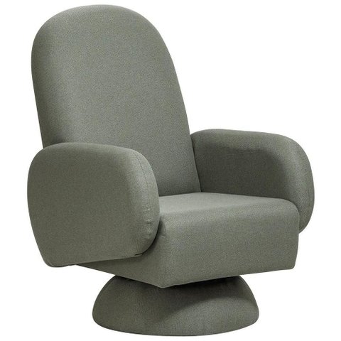 Poltrona de Amamentação com Balanço Giratória Cone Dolce D02 Tramado Verde C-296 - Lyam Decor