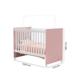 Berço Americano Rosa-branco Catatau - 3