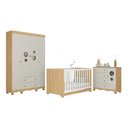 Ver imagem 2 de Quarto de Bebê Completo com Berço Americano 3 em 1 Suspiro Multimóveis Mp4616 Madeirado/off White