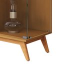 Ver imagem 7 de Cristaleira com Lateral e Porta Ripada Jb Açaí Vidro Temp 4mm e Pés e Travessas em Madeira Maciça