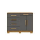 Ver imagem 2 de Cômoda Quarto 122cm com 2 Portas Sapateira Vitória V01 - D'Rossi Cor Nature e Alasca