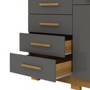 Ver imagem 5 de Cômoda Quarto 122cm com 2 Portas Sapateira Vitória V01 - D'Rossi Cor Nature e Alasca