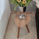 Ver imagem 3 de Mesa de Canto e Apoio Lateral Orgânica Paris Wood Mel