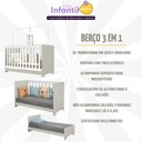 Ver imagem 3 de Berço 3 em 1 para Colchão 60 x 130 cm Multimóveis Off White/Branco