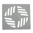 Ver imagem 1 de Grelha Quadrada 9,4 x 9,4cm em ABS Cromado Cinza Astra