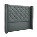 Ver imagem 1 de Cabeceira Cama Box Queen 160cm e Recamier Vicenza Veludo Cinza S04 - D'Rossi