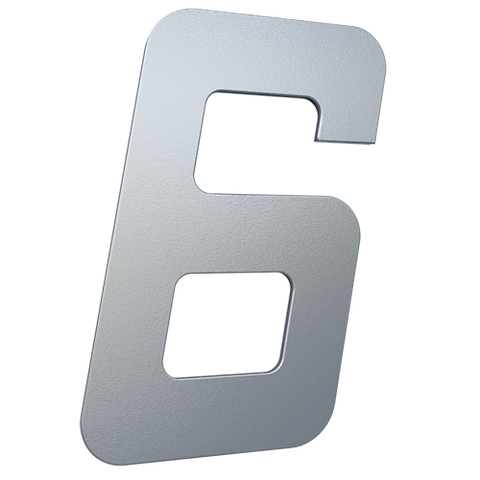 Numero para Residência 130mm Prata Escovado - Metalmidia 6