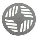 Ver imagem 1 de Grelha Redonda com Diâmetro de 15cm em ABS Cromado Modelo Ii Astra Cinza