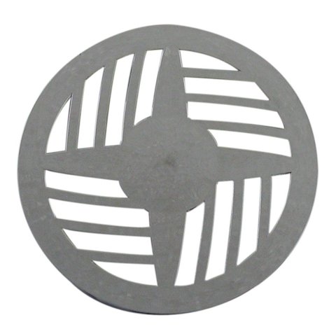 Grelha Redonda com Diâmetro de 15cm em ABS Cromado Modelo Ii Astra Cinza