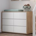 Ver imagem 1 de Cômoda Infantil Wood com 6 Gavetas - Branco/Treviso