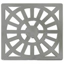 Ver imagem 1 de Grelha Quadrada 9,3 X 9,3cm em Abs Cromada com Canto Vazado