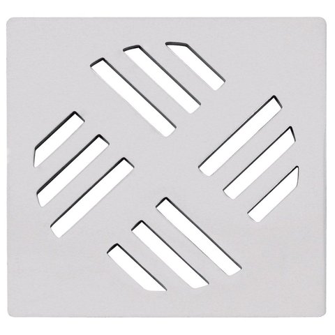 Grelha Quadrada 9,4 x 9,4 cm em Alumínio Astra Cinza/Prata