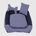 Ver imagem 1 de Cama Pet Onix Médio Quadrada Impermeável: Criative Azul Marinho