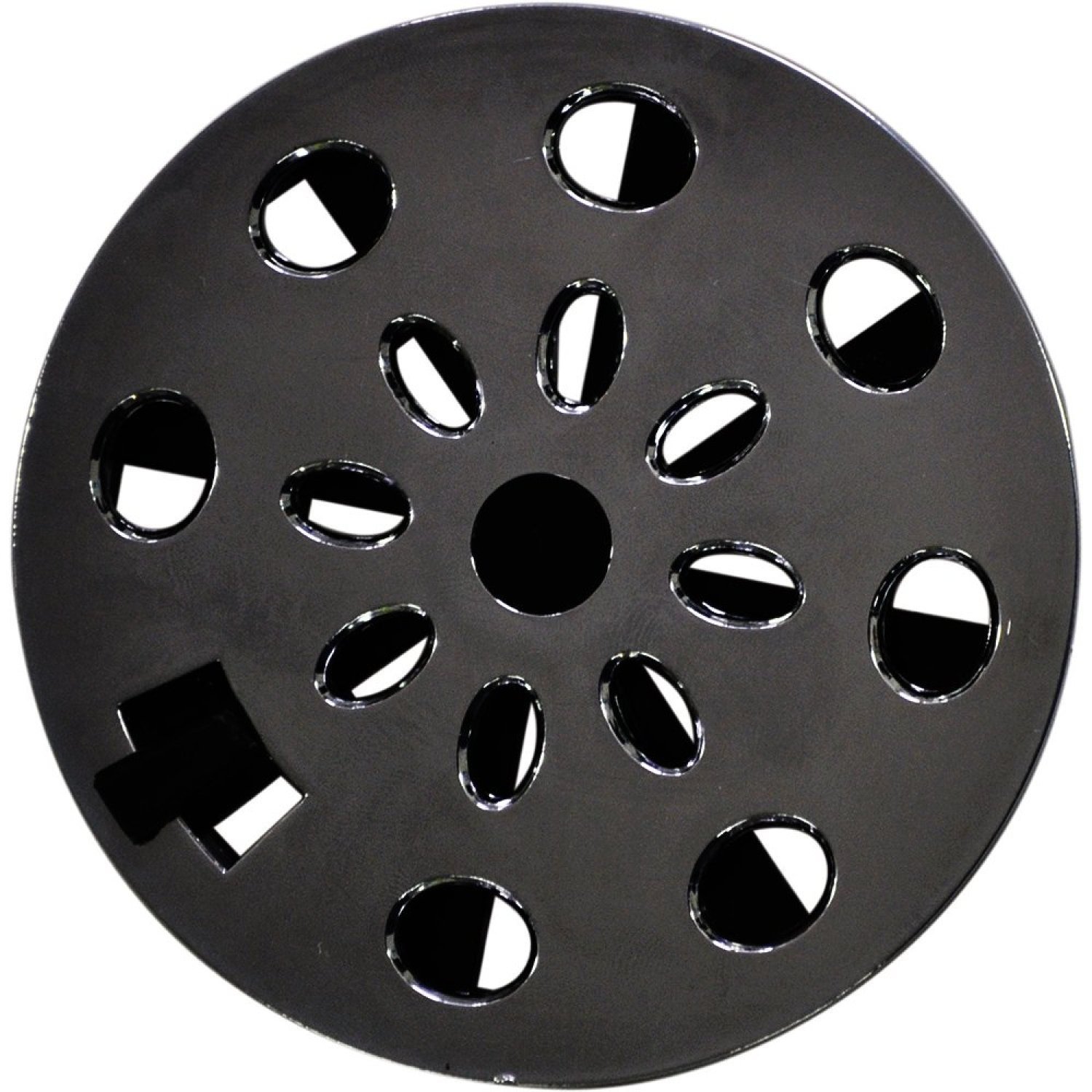 Grelha Redonda com Diâmetro de 9,7cm e com Anti-inseto em Abs Cromado Modelo Ii Astra - 1
