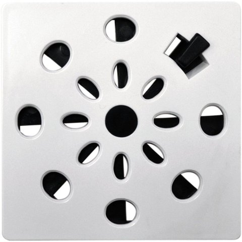 Grelha Quadrada 9,4 x 9,4cm com Anti-Inseto em PVC Astra Branco