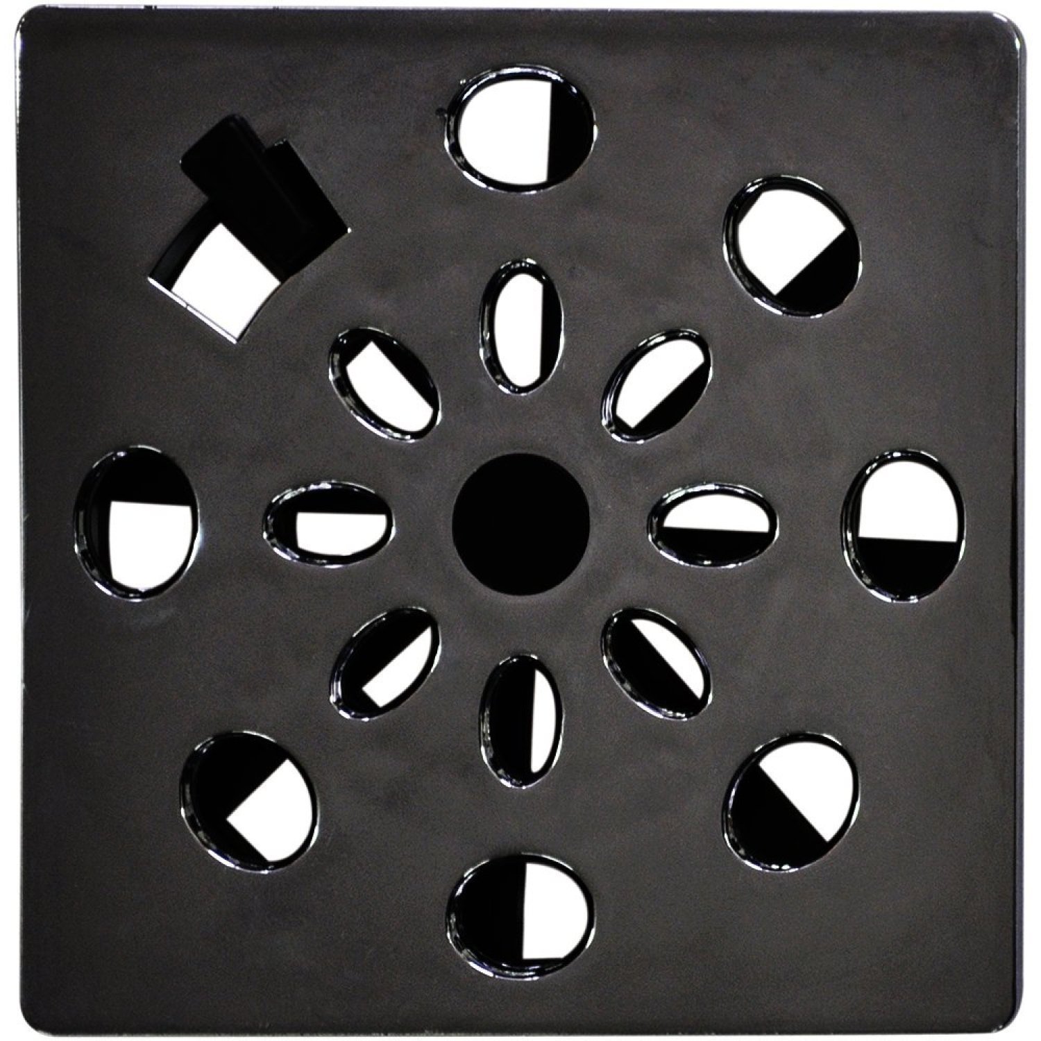 Grelha Quadrada 9,4 X 9,4cm com Anti-inseto em Abs Cromado Astra - 1