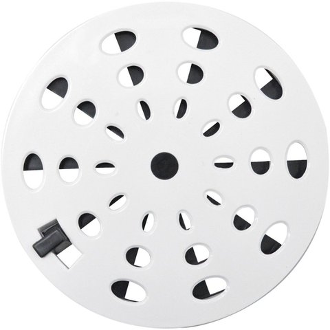 Grelha Redonda Diâmetro de 15cm com Anti-Inseto em PVC Modelo Ii Astra Branco