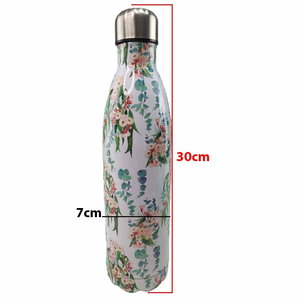 Garrafa Termica Estampada Flores 750 Ml Squeeze Floral Inox Resistente Bebida Agua Suco Gelado Quent - 2