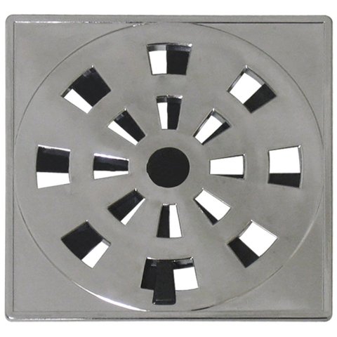 Grelha Quadrada 10,2 X 10,2cm com Anti-inseto em Abs Cromado Astra