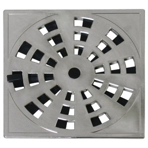 Grelha Quadrada 15 X 15cm com Anti-inseto em Abs Cromado Modelo Ii Astra