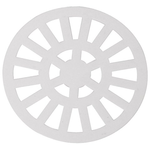 Grelha Redonda com Diâmetro de 9,7cm em PVC Astra Branco