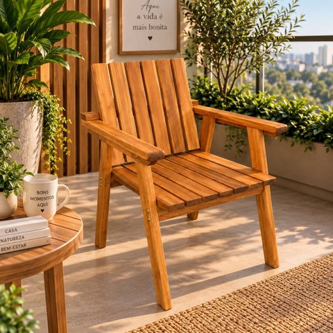 Banco Poltrona 1 Lugar em Madeira Maciça