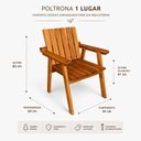 Ver imagem 3 de Banco Poltrona 1 Lugar em Madeira Maciça