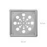 Grelha Quadrada em Aço Inox 9,4 X 9,4cm com Caixilho Astra - 2