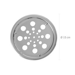 Grelha Redonda em Aço Inox com Caixilho Ø15cm Astra - 2