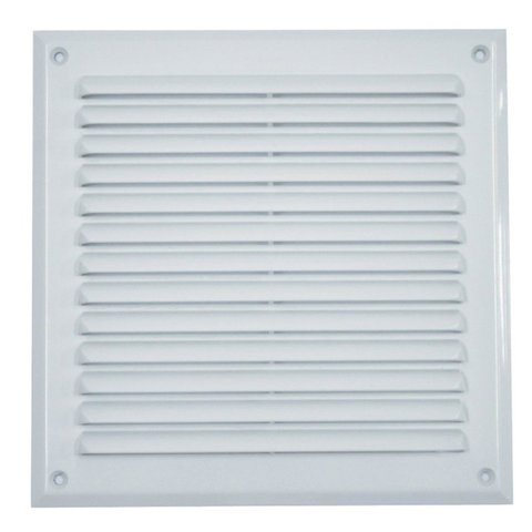 Grelha para Ventilação Quadrada 22x22cm sem Tela Astra Branco