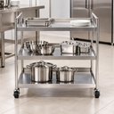 Ver imagem 2 de Carro Bandeja Triplex | 70 x 50 x 85 cm | Inox 430