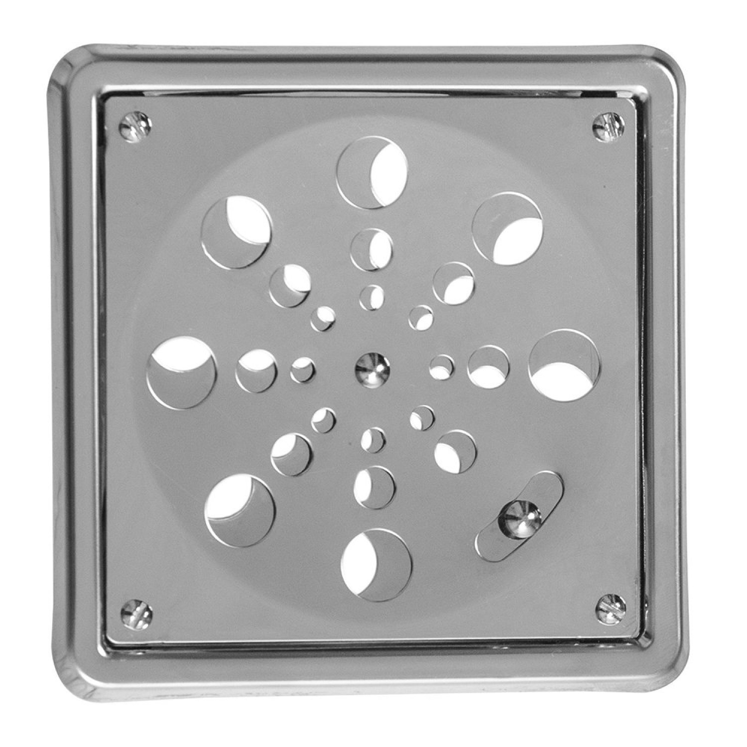 Grelha Quadrada em Aço Inox com Sistema Anti-inseto e com Caixilho 10,2x10,2cm Astra - 1