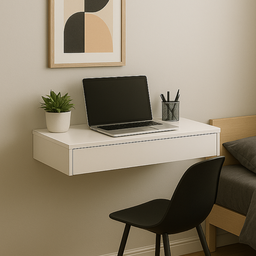 Penteadeira Camarim Suspensa para Quarto Pequeno com 1 Gaveta - 5