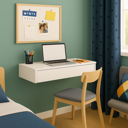 Penteadeira Camarim Suspensa para Quarto Pequeno com 1 Gaveta - 3