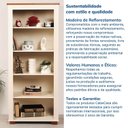 Ver imagem 6 de Estante de Livros Pés em Madeira Maciça 4 Prateleiras 78CMX178,2cm Ananda CabeCasa MadeiraOriginals Branco/Off White/Mel