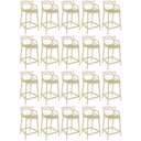 Ver imagem 1 de Kit 20 Banquetas Média Allegra 66cm Design Cozinha/bancada - Nude
