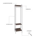 Ver imagem 5 de Estante Closet Arara 187x45cm 3 Prateleiras Active Yescasa Marrom/Nogal/Branca