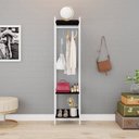 Ver imagem 1 de Estante Closet Arara 187x45cm 3 Prateleiras Active Yescasa Preto/Ônix/Branca
