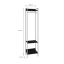Ver imagem 4 de Estante Closet Arara 187x45cm 3 Prateleiras Active Yescasa Preto/Ônix/Branca