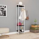 Ver imagem 7 de Estante Closet Arara 187x45cm 3 Prateleiras Active Yescasa Preto/Ônix/Branca