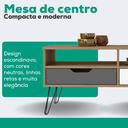 Ver imagem 5 de Mesa de Centro 2 Gavetas 45x100 Cm Carvalho Grafite Arly