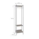 Ver imagem 4 de Estante Closet Arara 187x45cm 3 Prateleiras Active Yescasa Branco/Snow
