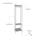 Ver imagem 5 de Estante Closet Arara 187x45cm 3 Prateleiras Active Yescasa