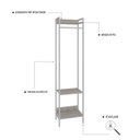 Ver imagem 5 de Estante Closet Arara 187x45cm 3 Prateleiras Active Yescasa Branco/Snow