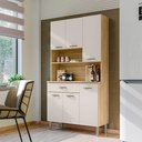 Ver imagem 3 de Armário de Cozinha Compacta 6 Portas e 1 Gaveta 90cm Baco Freijó-soft - Pallazio
