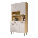 Ver imagem 1 de Armário de Cozinha Compacta 6 Portas e 1 Gaveta 90cm Baco Freijó-soft - Pallazio
