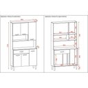 Ver imagem 4 de Armário de Cozinha Compacta 6 Portas e 1 Gaveta 90cm Baco Freijó-soft - Pallazio